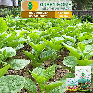 Phân bón NPK 12-12-17-6S+TE Greenhome, Better, Bao 1kg, Tăng Đậu Trái Cây Ăn Củ, Quả