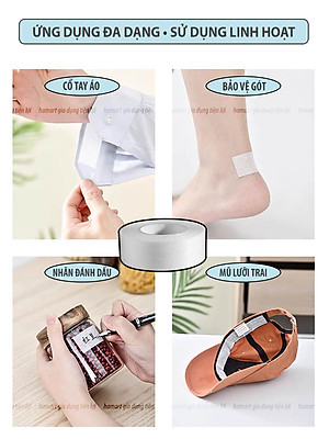 Cuộn 8M Băng Dán Cổ Áo Sơ Mi Chống Bẩn Vải Không Dệt Thoáng Khí Bám Dính Tốt Thấm Hút Mồ Hôi