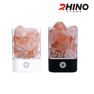 Đèn ngủ đá muối tự nhiên Rhino L901 thanh lọc không khí, 2 màu sắc - hàng chính hãng