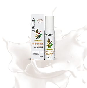 Xịt keo Ong Vitatree Super Propolis Spray Complex tăng sức đề kháng, kháng khuẩn, nấm, giảm viêm họng, ho, nhiệt miệng - QuaTangMe Extaste