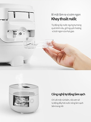 Nồi cơm điện tử Cuckoo 1.08L CR-0675F - Tùy chọn 3 vị cơm, 9 chế độ nấu tích hợp, chế độ tự động làm sạch - Hàng chính hãng