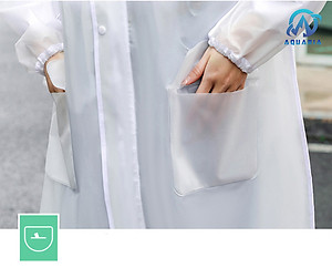 ÁO MƯA ĐƠN Áo Mưa Trong Suốt Dáng Dài Vành Rộng Có Khóa Kéo