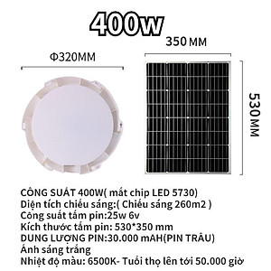 Đèn năng lượng mặt trời 400W 500W Đèn trần năng lượng mặt trời, Đèn LED ban công,