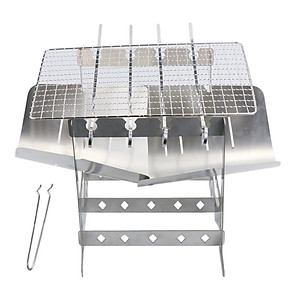 Portable Lightweight Folding Camping Stove Grill Stoves for Campfire Grill BBQ Traveling Picnic Cooking Burner