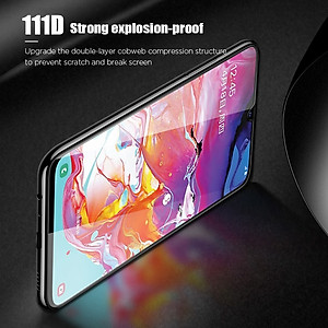 Miếng dán kính cường lực full màn hình 111D cho Samsung Galaxy A20s hiệu HOTCASE mỏng 0.3mm, độ cứng 9H - Hàng nhập khẩu
