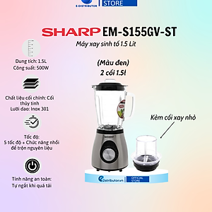 Máy Xay Sinh Tố Sharp EM-S155GV-ST – Hàng Chính Hãng