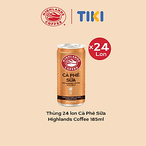 Thùng 24 lon cà phê sữa Highlands Coffee 185ml