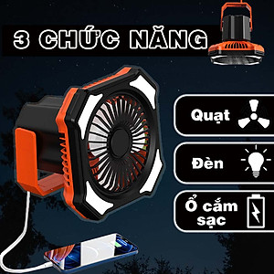 Quạt đèn có remote điều khiển từ xa kết hợp ổ cắm sạc tiện lợi Legaxi 