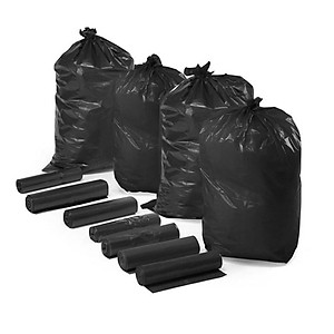 Cmbo 6 Cuộn Túi Đựng Rác Gia Đình, Bao Đựng Rác Văn Phòng, Trường Học Tiện Lợi Màu Đen Đầy Đủ 3 Size Tiểu Trung Đại - Chính Hãng MINIIN