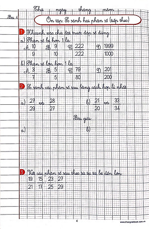 Sách Vở Ô Li Bài Tập Toán - Lớp 5 (Quyển 1)