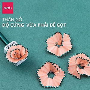 Bút chì lục giác Deli - bút chì gỗ - loại 2B/HB - 10 chiếc/hộp - 33158 / 33159