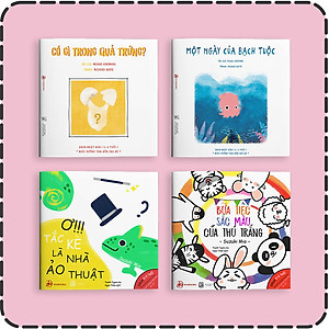 Sách Set 4 cuốn Ehon Màu Sắc - Cho bé 0-6 tuổi thông minh, sáng tạo