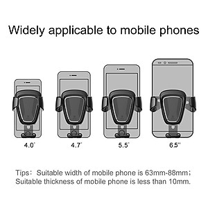 Giá Đỡ Điện Thoại Ô Tô Baseus Gravity Car Mount Kẹp Cửa Gió Điều Hòa - Hàng Chính Hãng