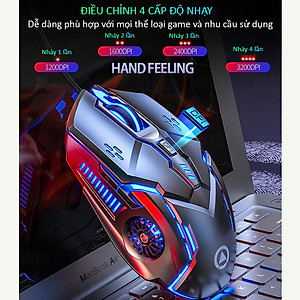 Chuột máy tính gaming SIDOTECH G5S chuyên chơi game Esport đèn Led Rgb / 6 Nút Bấm / DPI 3200 / tuổi thọ 30 triệu lần click cao thiết kế công thái học cho game thủ streamer FPS Moba lướt web thiết kế làm việc văn phòng tương  - Hàng chính hãng