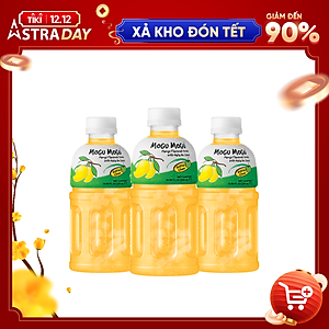 Combo 3 Chai Nước Mogu Mogu Thạch Dừa Vị Xoài Thái Lan