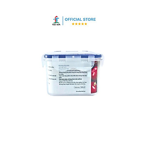 [TẶNG KHAY RÁO NƯỚC] Hộp Đựng Thực Phẩm VIETSON 1300ml Nắp Khóa 4 Cạnh Kín Hơi