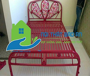 Giường ngủ sắt 1m2 x 2m 