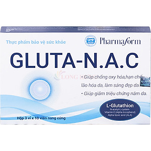 Viên uống sáng da Pharmaform Gluta - N.A.C (30 viên) - Hàng chính hãng
