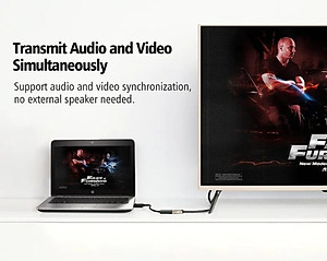 Ugreen UG40363MM137TK Màu Đen Cáp chuyển đổi DisplayPort sang HDMI V1.4 hỗ trợ phân giải 4K 2K - HÀNG CHÍNH HÃNG