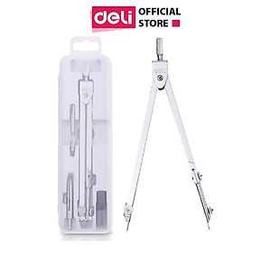 Bộ Compa Kim Loại Chì Bấm Deli - Phù Họp Vẽ Tranh Thiết Kế Chuyên Dụng Cho Học Sinh Vẽ Kỹ Thuật Học Sinh Vẽ Đường Tròn Hình Học - 8601