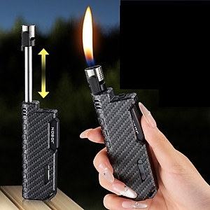 Vỏ hộp quẹt bật lửa ngọn ZB-196A có ô quan sát dung lượng ga, đầu thu ngắn kéo dài linh hoạt