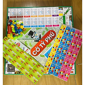 Cờ tỷ phú Monopoly cao cấp bản Việt Nam cải tiến - Boardgame cờ tỷ phú vui nhộn kích thước 31x31 và 42x42 - Hàng chính hãng D Danido