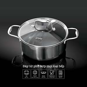 Bộ 3 nồi (16,22,26cm) iMat Blackcube 