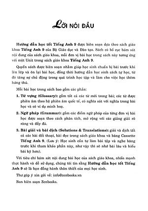 Sách Hướng Dẫn Học Tốt Tiếng Anh 9