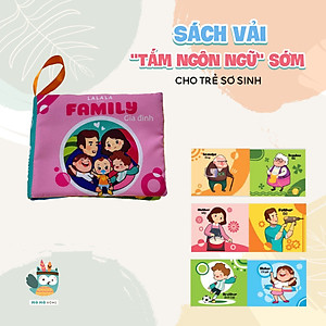 Sách vải Lalala baby kích thích thị giác cho bé sơ sinh 0 đến 12 tháng