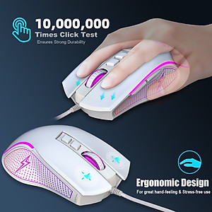 Chuột LED RGB 3600 DPI Gaming Mouse HXSJ X100 - hàng nhập khẩu