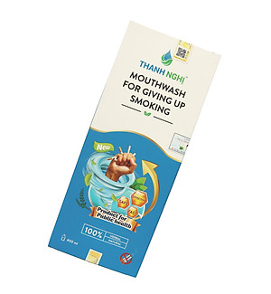 Nước Súc Miệng Cai Thuốc Lá, Thuốc Lào Thanh Nghị - Hỗ trợ cai thuốc lá hiệu quả (Mẫu mới) 01 chai x 400ml