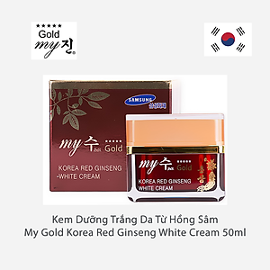 Kem Sâm Dưỡng Ẩm Và Trắng Da My Gold Korea Red Ginseng White Cream (50ml)