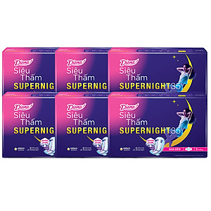 Combo 6 Băng Vệ Sinh Diana Super Night 35cm (Gói 3 Miếng)