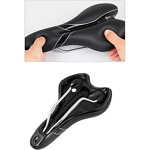 Yên Xe Đạp Bọc Da Cổ Điển Cho Xe Đạp Thân Hẹp Thể Thao Êm Ái Có Rãnh Thoáng Khí Với Đệm Mút PU Foam Mai Lee