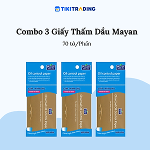 Combo 3 Giấy Thấm Dầu Mayan (70 Tờ Phấn)