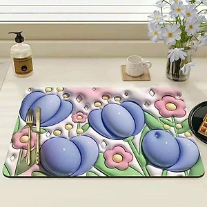 Thảm Lau Chân, COMBO 2 CHIẾC, Thảm Chùi Chân 3D Hoạ Tiết Siêu Đẹp, Thấm Nước Tốt, Đế Chống Trượt