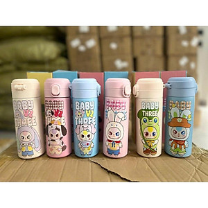 Bình nước giữ nhiệt hoạ tiết Baby Three cho bé dung tích 500ml - giao họa tiết ngẫu nhiên