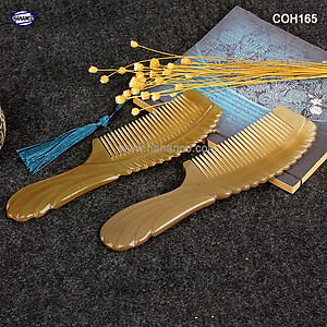 Lược sừng xuất Nhật (Size: XL - 20cm) COH165 - Thân khía dáng Cổ điển cao cấp đẹp hoàn hảo - Chăm sóc tóc - HAHANCO