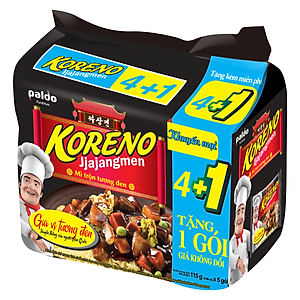 Thùng 6 Lốc Mì Trộn Tương Đen Koreno Jjajangmen (5 gói/lốc)