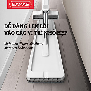 Cây lau nhà tự vắt thông minh , chổi lau nhà xoay 360 độ , có thể tự giặt , vắt khô và tự gấp gọn không cần dùng bàn tay tác động - thiết kế không phải dùng kẹp tường mà vẫn có thể dựng đứng độc lập giúp tiết kiệm không gian - DAMAS Plus M245 