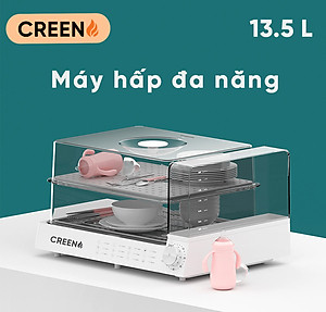 Nồi Chiên Hơi Nước, Nồi Hấp Điện Creen CR-135CF Dung Tích 13.5L Hâm Nóng Thức Ăn - Hàng Chính Hãng