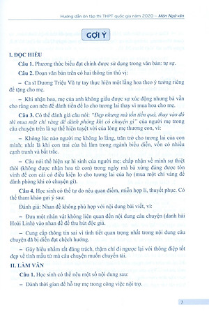 Sách Hướng Dẫn Ôn Tập Thi THPT Quốc Gia 2020 Môn Ngữ Văn