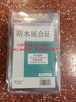 SỈ 50 BỘ THẺ ĐEO NHÂN VIÊN gồm BAO THẺ TÊN 207 (DỌC) + dây đeo thẻ lụa móc nhựa (LOẠI ĐẸP)
