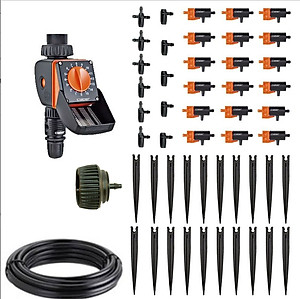 Bộ tưới cây tự động 20 béc tưới nhỏ giọt kèm van hẹn giờ tưới tự động - Claber 8422 - DRIPKIT20TC