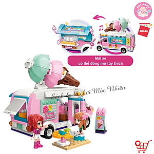 Đồ chơi lắp ráp, xếp hình Qman 2029 - Xe Kem (388 Mảnh Ghép) dành cho bé gái từ 6 tuổi