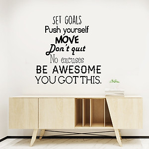 Decal tiếng anh dán trang trí văn phòng thông điệp hay, ý nghĩa, tạo động lực - YOU GOT THIS (58 x 56 cm)