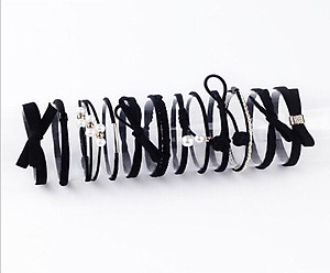 Hộp 12 Dây Chun Buộc Tóc Nhiều Mẫu Sang Trọng