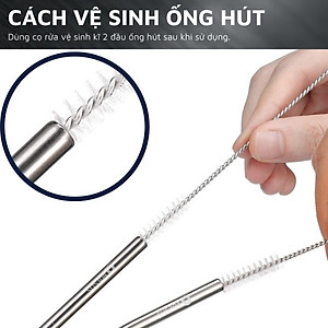 Bộ 4 ống hút Inox 304 kèm cọ rửa DandiHome