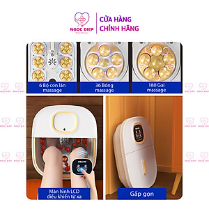 Máy massage chân tự động cao cấp gấp gọn OROMI ORM-KW275C - Bồn ngâm chân mát-xa điều khiểu từ xa