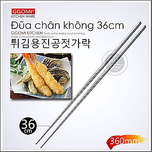 Đũa dài inox GGOMi Hàn Quốc GG678 36cm xào nấu thực phẩm, được hút chân không siêu nhẹ